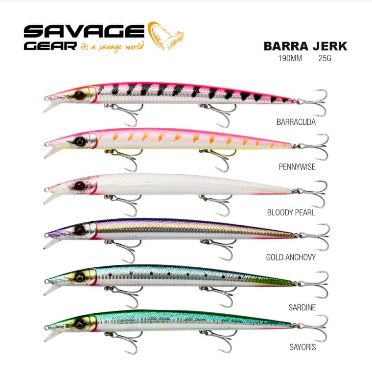 Varalica Barra Jerk 19cm 25g Floating – Savage Gear, realistična varalica za grabljivice