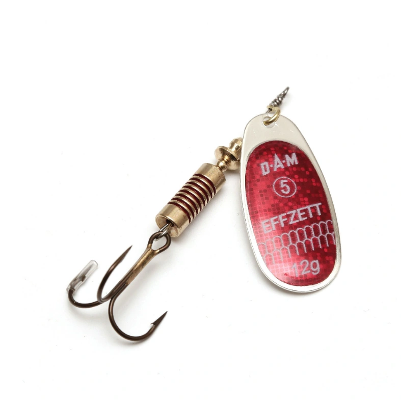 DAM Effzett Standard Spinner Dressed Reflex Red leptir varalica sa srebrnim krilcem i dressed udicom