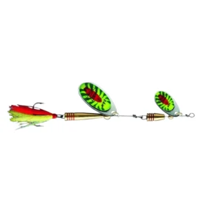 Varalica DAM Effzett Tandem Dressed Spinner Fire Shark 14g DAM Effzett Tandem Dressed Spinner Fire Tiger 14g leptir za štuku sa jakim vibracijama