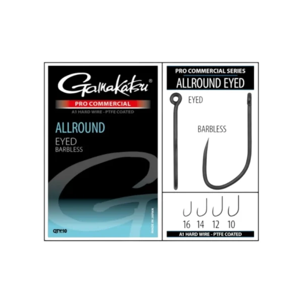 gamakatsu udice allround Gamakatsu udice Pro-C Allround Eyed A1 PTFE BL barbless udice sa prstenom i PTFE premazom za feeder ribolov