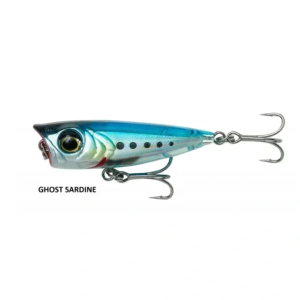 varalica micro popper 5,5cm 5,4g - ghost sardine