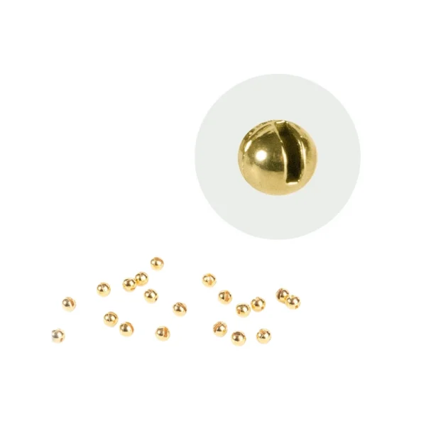 Gold slotted beads Gold slotted beads