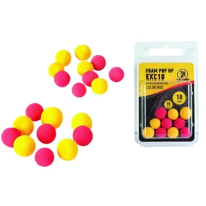Extra Carp Foam Pop Up 10mm plivajuće foam kuglice crveno žute za podizanje mamca od dna