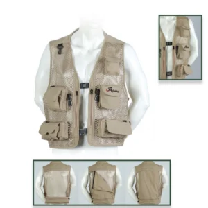 Prsluk Fil Fishing Prsluk Fil Fishing Vest Beige XL ribolovački sa džepovima i mesh ventilacijom