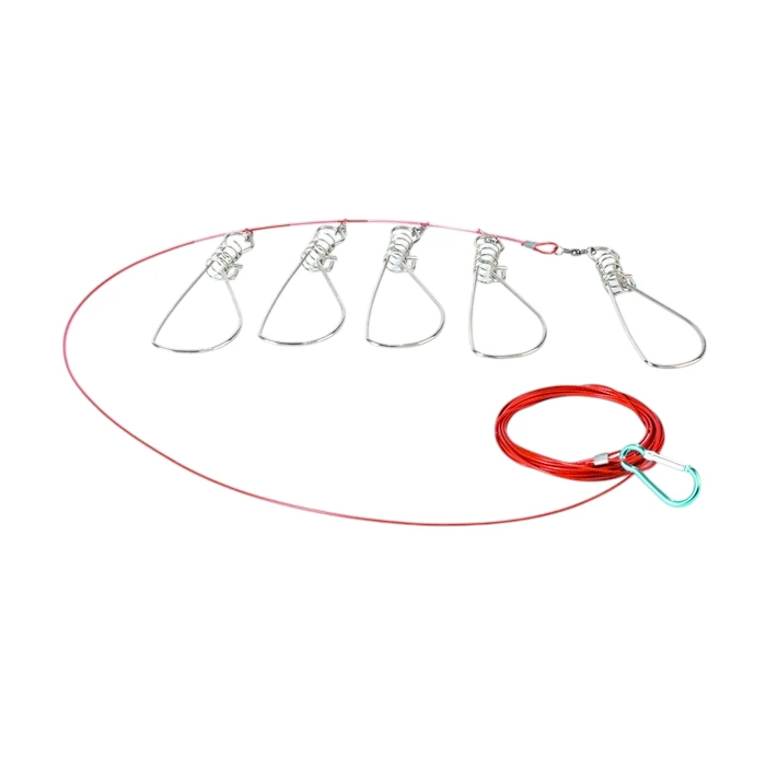 Fil Fishing Fish Lock FIL 2085 stringer set 5 kopči od nerđajućeg čelika za čuvanje ribe u vodi