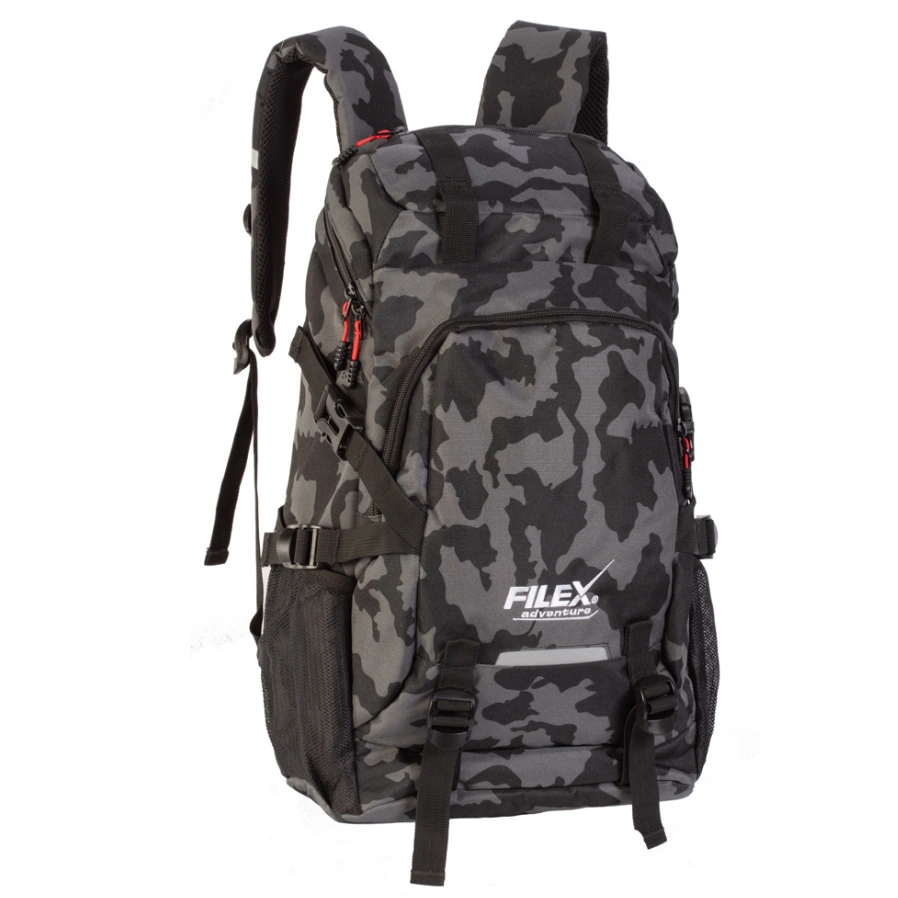 Filex Adventure Rucksack 43x30x13 ranac camo 900D za ribolov i outdoor aktivnosti sa više džepova