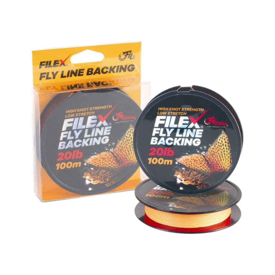 Filex Fly Line Backing 100m fluo narandžasti mušičarski backing konac za čekrk ribolov