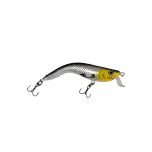 Grbava varalica Dunavfishing 7gr 8cm Black vobler za bucova sa jakim vibracijama i trokrakim udicama