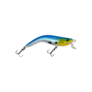 Grbava varalica Dunavfishing 7gr 8cm Blue vobler za bucova sa jakim vibracijama i trokrakim udicama