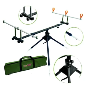Rod Pod Classic Extra Carp Max 3 aluminijumski rod pod za 3 štapa sa podesivim nogarima i torbom