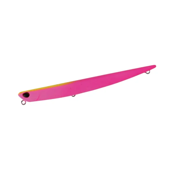 ACC0874 Mat Pink Gold Flake Bay Ruf Manic 115 DUO tonući pencil vobler za morski ribolov.