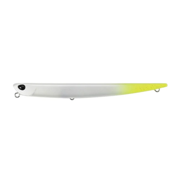 CCC0559 Alien White CH Tail Bay Ruf Manic 115 DUO tonući pencil vobler za morski ribolov.