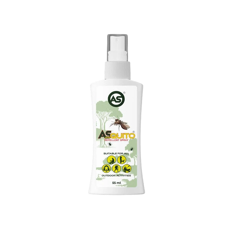 Sprej protiv komaraca ASQUITO Repellent 55 ml za zaštitu od komaraca i krpelja.